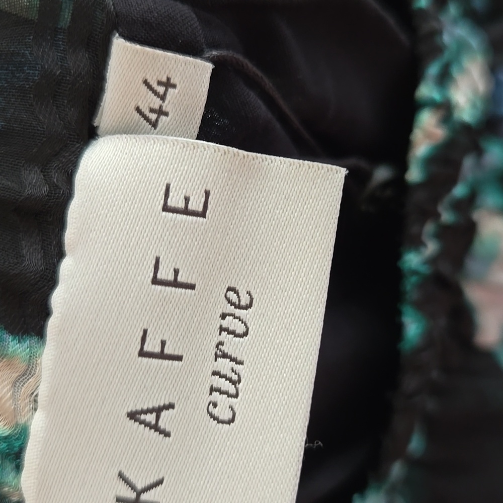 Kaffe | Elevated A-Line Blue Black Abstract  Print Skirt NWT - Picture 7 of 9